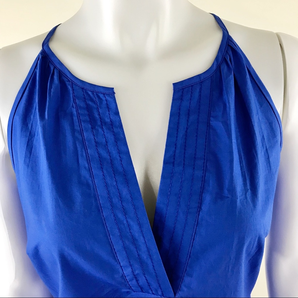 J. Crew Halter Top Sundress With Flutter Hem Blue - image 5